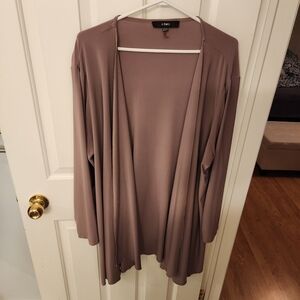 Women's Size 3X ULTRA LONG Mauve Cardigan Sweater